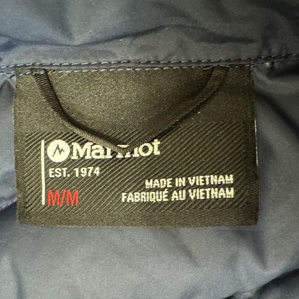 Marmot Womens Highlander Duck Down Fill Winter Jacket Blue Coat Sz M Puffer EUC - Picture 5 of 13
